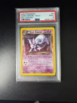 2002 POKEMON PSA 9 DARK ESPEON - RARE HOLO NEO DESTINY 4/105 MINT WOTC - Image 2