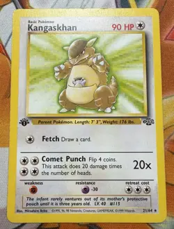 Kangaskhan 25/62 Jungle 1st Edition Non-Holo Vintage WOTC Pokemon See Photos - Image 1