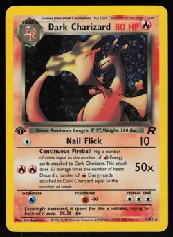 Dark Charizard 4/82 Rare Team Rocket Holo 1st Edition Pokemon - Image 1