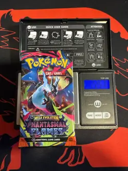 22.57g HEAVY - Pokemon TCG M-E Phantasmal Flames Booster Pack Sealed / Semi GoDU - Image 1