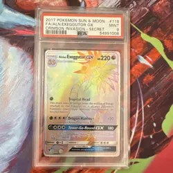2017 Pokemon Crimson Invasion #118 Alolan Exeggutor GX PSA 9 Holo - Image 1