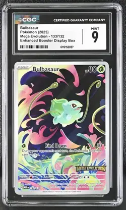 Bulbasaur *CGC 9* Illustration Rare *Mega Evolution* #133 * 2025 * Pokemon - Image 1