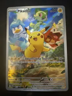 Pokemon TCG Pikachu SVP 027 Paldea Evolved Black Star Promo - Image 1