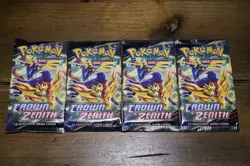 New & Sealed! Pokemon Crown Zenith Booster Packs x4 - Image 1