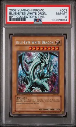 Yu-Gi-Oh! Blue-Eyes White Dragon Limited Edition 2003 BPT-003 [PSA 8] - Image 1