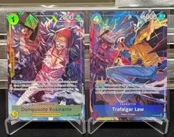 One Piece Trafalgar Law P-093 & Donquixote Rosinante OP12-108 Volume 6 Promos - Image 1