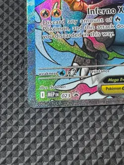 Pokemon Mega Charizard X ex 023 Me Mega Evolution Black Star Promo Holo NM - Image 3
