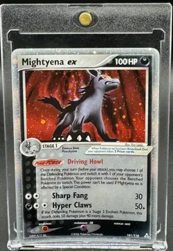 Mightyena ex 101/110 Pokemon 2006 Holon Phantoms Holo Rare SWIRL English NM - Image 1