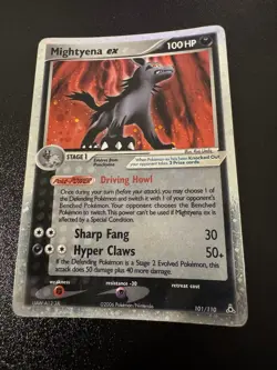 Mightyena ex 101/110 Holo Rare Holon Phantoms MP Pokemon Card - Image 2