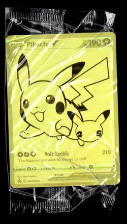 2021 Pokemon Celebrations Black Star Promo SWSH145 Pikachu V Gold Sealed - Image 1