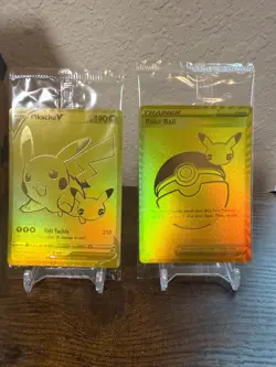 Pokemon-Celebrations UPC Promo Pokeball & Pikachu V Set SWSH146 & SWSH145 Sealed - Image 1