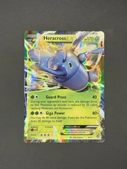 Heracross EX 4/111 Furious Fists Ultra Rare Holo Pokemon Card - LP - Image 3