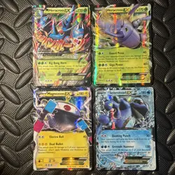 Pokemon Mega Heracross EX TCG 5/111 XY Furious Fists 4 Card Lot Holo Ultra Rare - Image 2