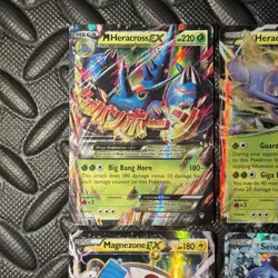 Pokemon Mega Heracross EX TCG 5/111 XY Furious Fists 4 Card Lot Holo Ultra Rare - Image 4