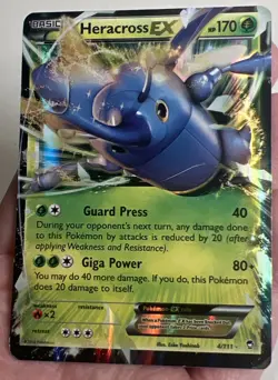 HP/DMG Heracross EX 4/111 Holo XY Furious Fists AUTHENTIC Pokemon Card - Image 3