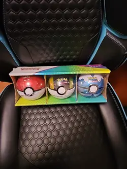 Pokemon TCG Pokeball Tins - 2020 Costco Packs - 3 pack sealed - Quick / Great - Image 1