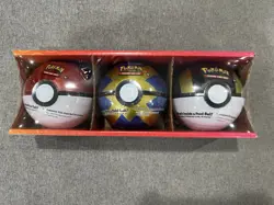 Pokemon TCG Pokeball Tins - 2020 Costco Packs - 3 pack sealed - Image 1