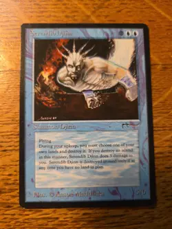 MTG Serendib Djinn Arabian Nights English Estate Card Un Played - Image 1