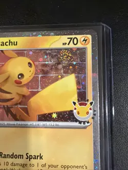 Pikachu 051/162 Stamped 2026 Pokemon Day 30 Promo Cosmos Holo w/DOUBLE SWIRL 🌀 - Image 3