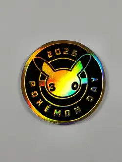 Pikachu 051/162 - Stamped Promo - Pokemon Day 2026 - Cosmos Holo - NM + Coin - Image 5