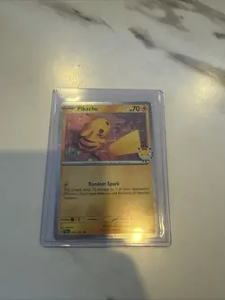 Pikachu - 051 /162 - Stamped 2026 Pokemon Day 30 Promo - TCG - Cosmo Holo - Image 2