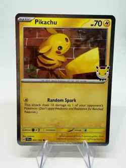 Pikachu - 051 /162 - Stamped 2026 Pokemon Day 30 Promo - TCG - Cosmo Holo - Image 1