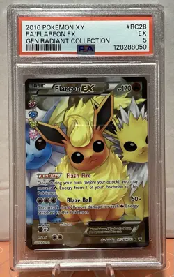 2016 Flareon EX RC28/32 XY Generations Full Art PSA Graded Excellent Pokemon TCG - Image 1