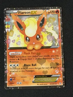 Pokemon Flareon EX Generations RC6/RC32 Holo Rare EX LP/NM - Image 1