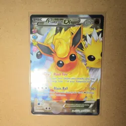 Pokemon Flareon EX Full Art Ultra Rare Holo RC28/RC32 Generations Card - Image 1