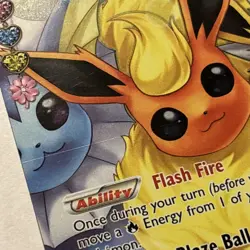 Full Art Flareon EX RC28/RC32 Generations Radiant Collection Ultra Rare Pokemon - Image 2