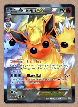 Flareon EX (Full Art) Ultra Rare Generations: Radiant Collection RC28/RC32 NM - Image 1