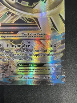 NM! M Steelix EX 109/114 Mega Full Art Card 2016 Pokemon TCG XY Steam Siege - Image 3