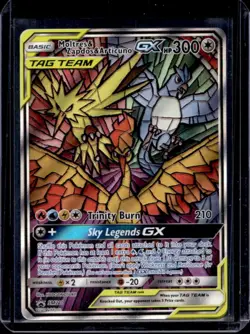 2016-19 Pokemon SM Black Star Promos Moltres & Zapdos Articuno Tag Team #SM210 - Image 1