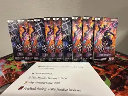 Lot of 10 Bandai Gundam Card Game Steel Requiem Sleeved Boosters, New, Sealed - Image 1