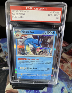 GYARADOS HOLO FOIL 2025 Pokemon RARE #130/165 Card GRADED 10 MINT - Image 1