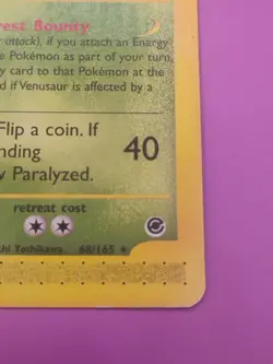 Venusaur 68/165 Expedition Base Regular Finish Vintage Pokemon Card (Damaged) - Image 5