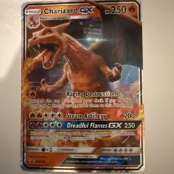 !JUMBO! Charizard GX SM195 Promo Detective Pikachu Oversized Pokemon Card (LP) - Image 1