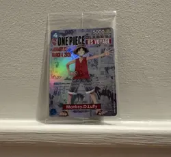 One Piece CCG Monkey.D.Luffy US Voyage Promo Card P-055 St. JOHNS/UCONN PROMO - Image 1