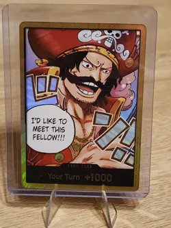 One Piece TCG Gol D. Roger OP13 Gold Don!! Card Carrrying On His Will Foil - Image 1