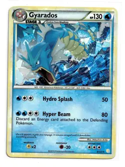 Gyarados HGSS4 HeartGold SoulSilver (Cracked Ice Holo) 4/123 Pokemon TCG - Image 3