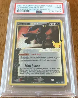 2021 Pokemon Celebrations UMBREON Gold Star Classic Coll-Pop Series 5....PSA 9 - Image 1