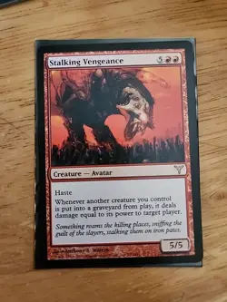 Stalking Vengeance - Dissension - MTG Magic - Rare - Red Creature - Image 1