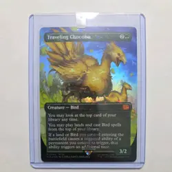 Traveling Chocobo 0568 (Borderless) (Chocobo Track Foil) Final Fantasy MTG Rare - Image 3