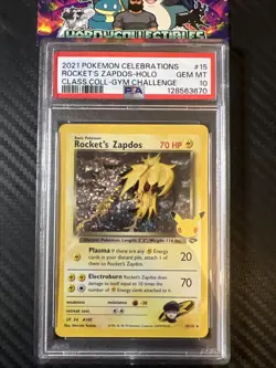 PSA 10 Rocket's Zapdos 15/132 - Holo Pokemon Celebrations - Pokemon TCG - Image 1