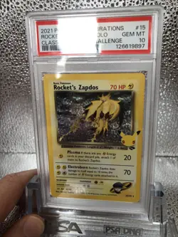 2021 Pokemon Celebrations Rocket's Zapdos #15 Classic Collection Holo PSA 10 - Image 3
