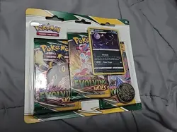 Pokemon Sword & Shield Evolving Skies 3 Pack Blister Umbreon Promo Sealed - Image 1