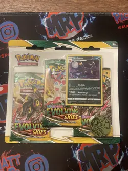 Pokemon Sword & Shield Evolving Skies 3 Pack Blister Umbreon Promo Sealed - Image 1