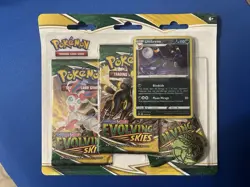 Pokemon Sword & Shield Evolving Skies 3 Pack Blister Umbreon Promo Sealed - Image 1