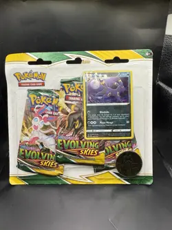 Pokemon Sword & Shield Evolving Skies 3 Pack Blister Factory Sealed Umbreon Holo - Image 1