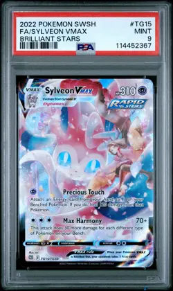 Pokemon Sylveon Vmax Brilliant Stars TG15/TG30 PSA 9 Mint - Image 1